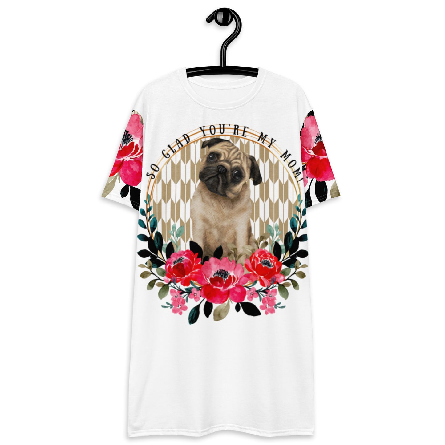 Pug Dog Mom T-shirt dress