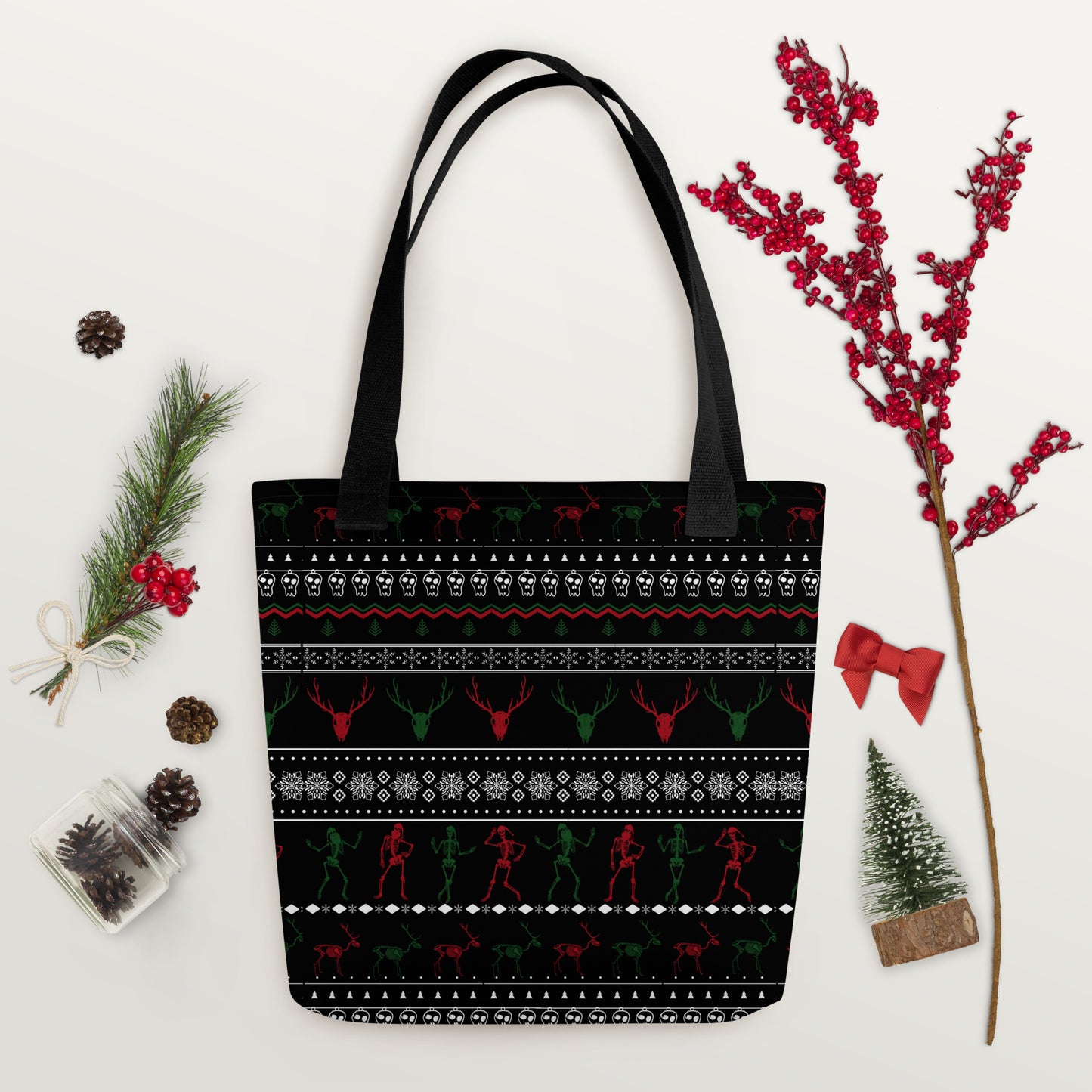 Christmas Skull Black bag