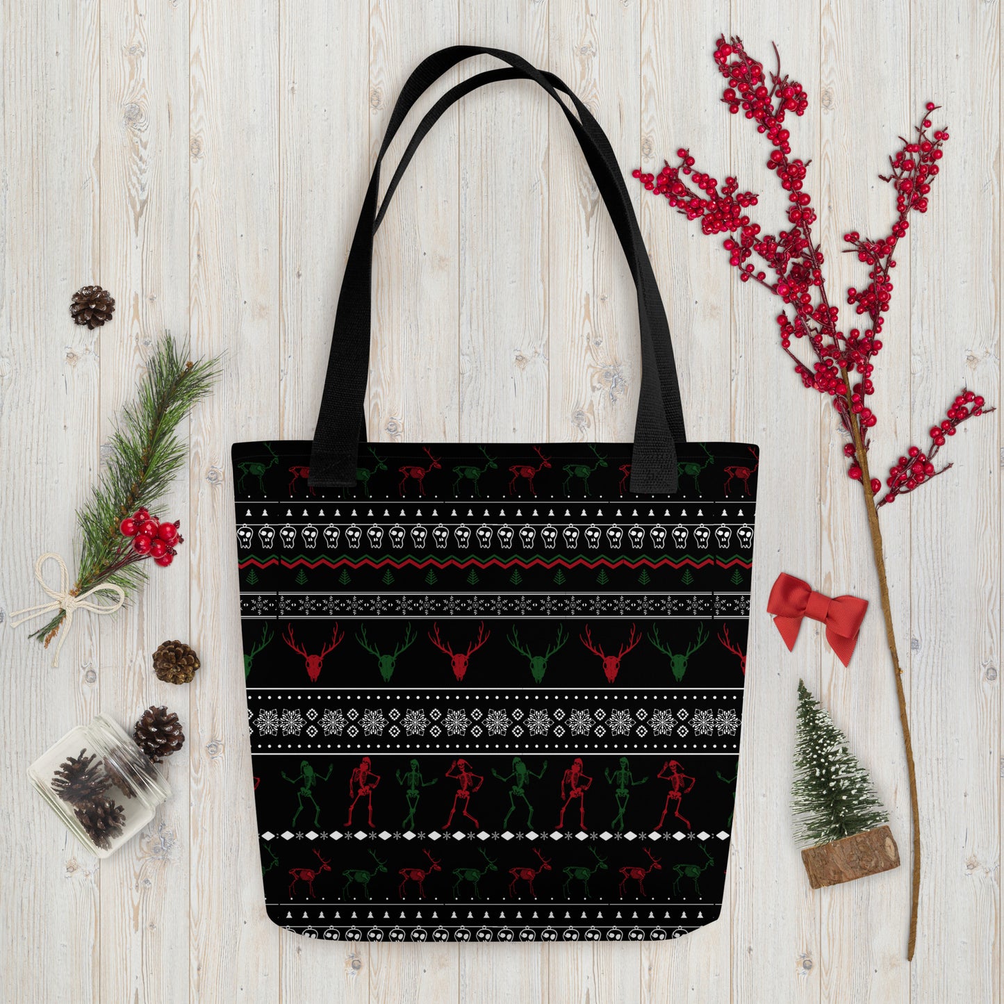 Christmas Skull Black bag