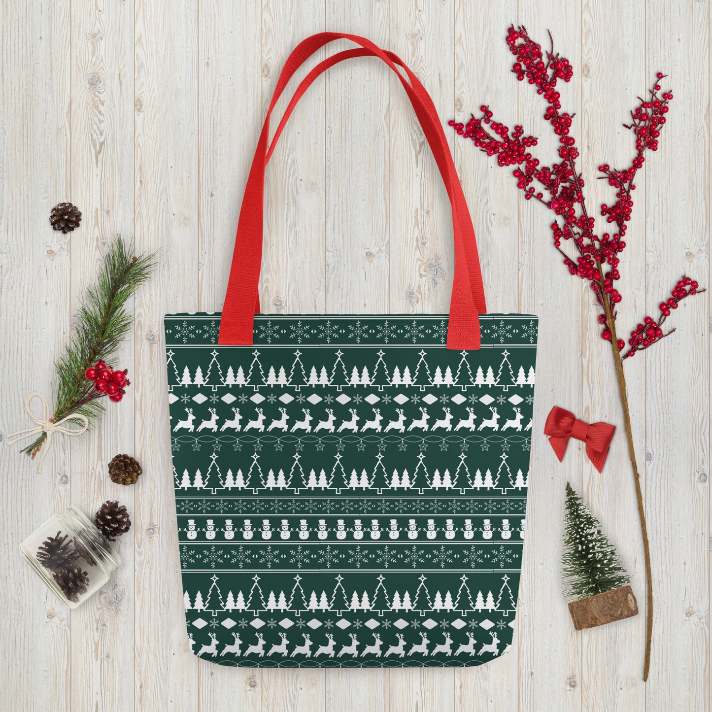Christmas Green Tote bag