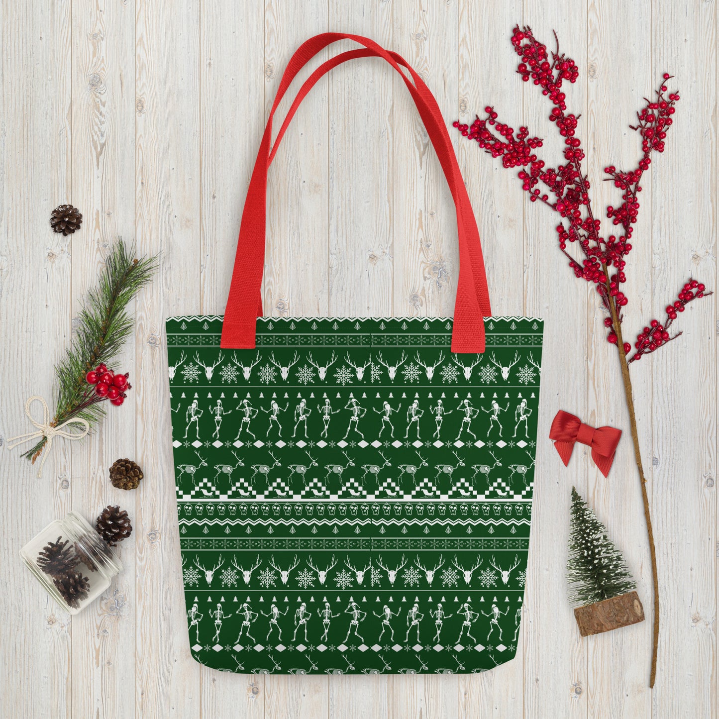 Christmas Skull Tote bag