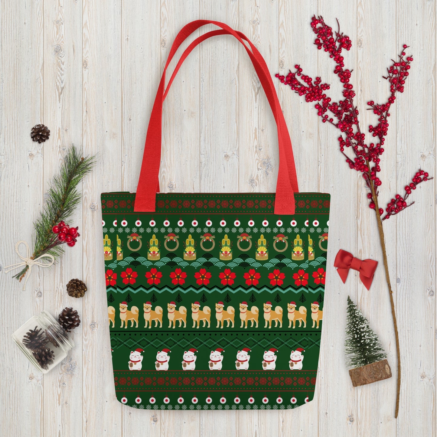 Christmas Japanese Ugly Tote bag