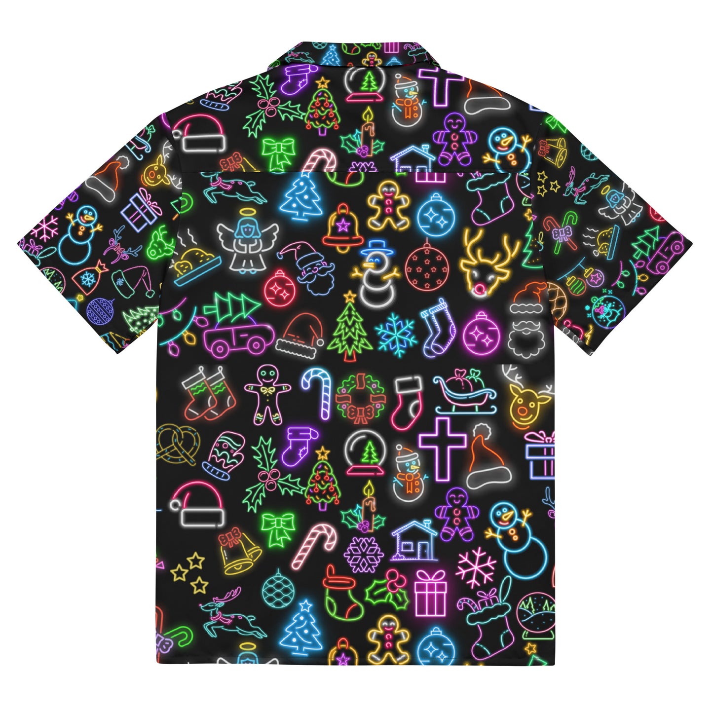 Christmas Neon Unisex button shirt