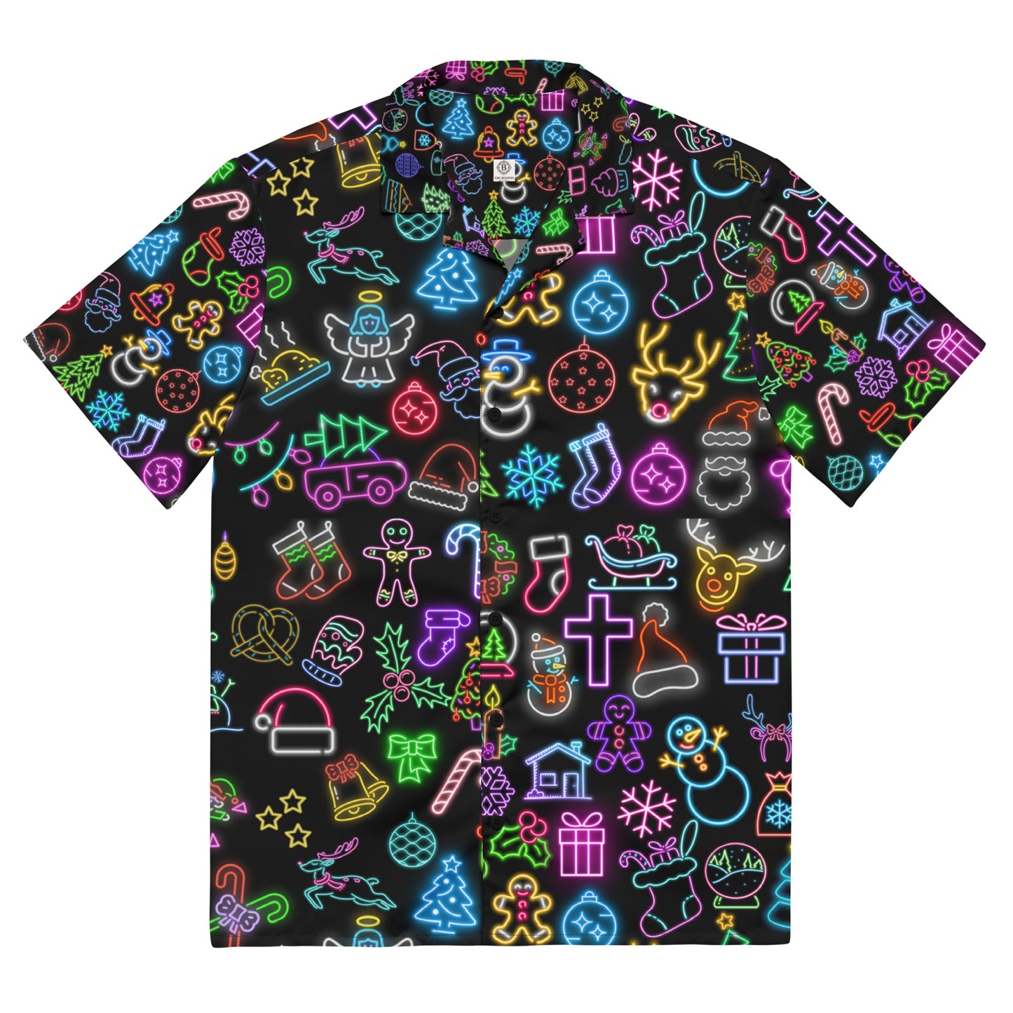 Christmas Neon Unisex button shirt