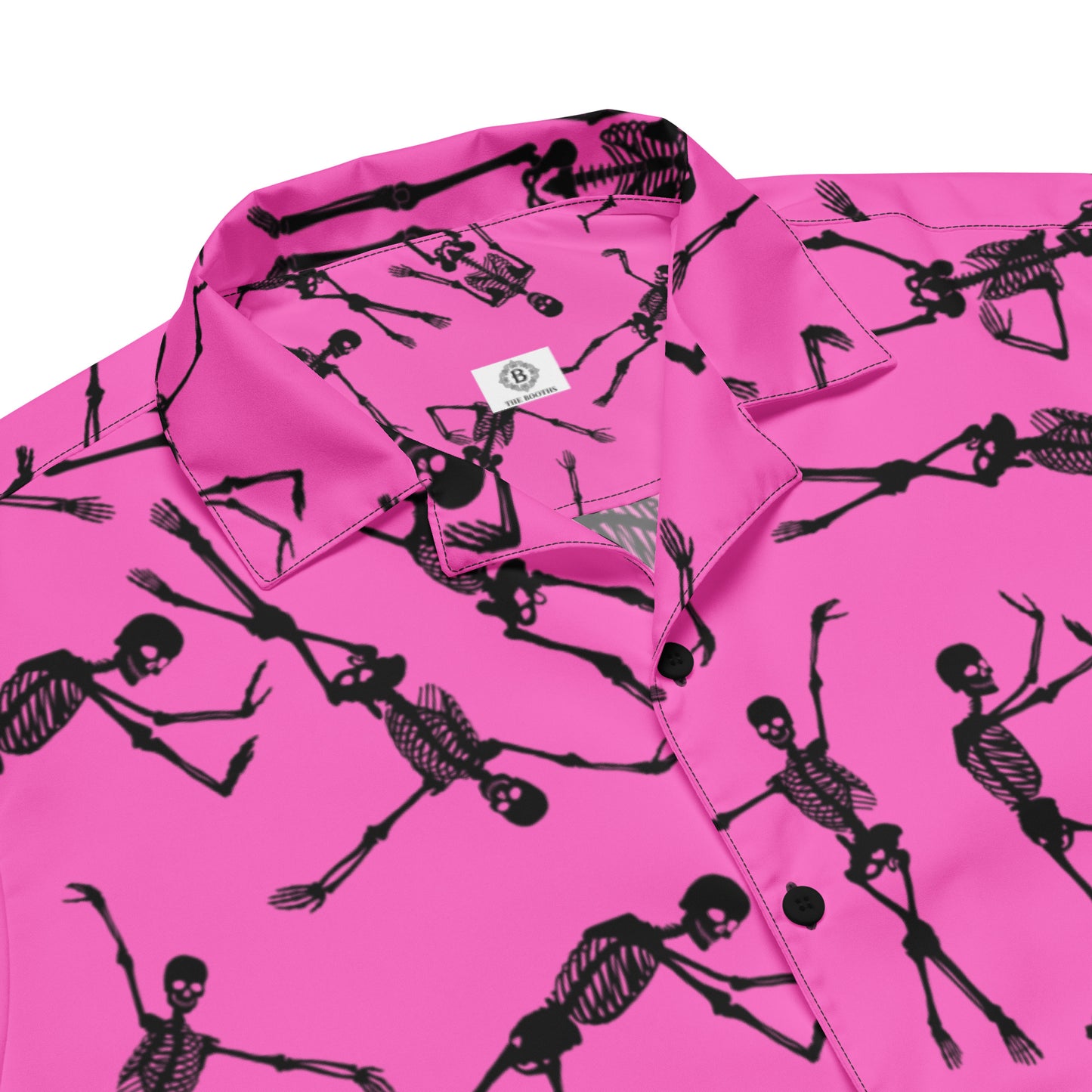 Skeleton PinkUnisex button shirt