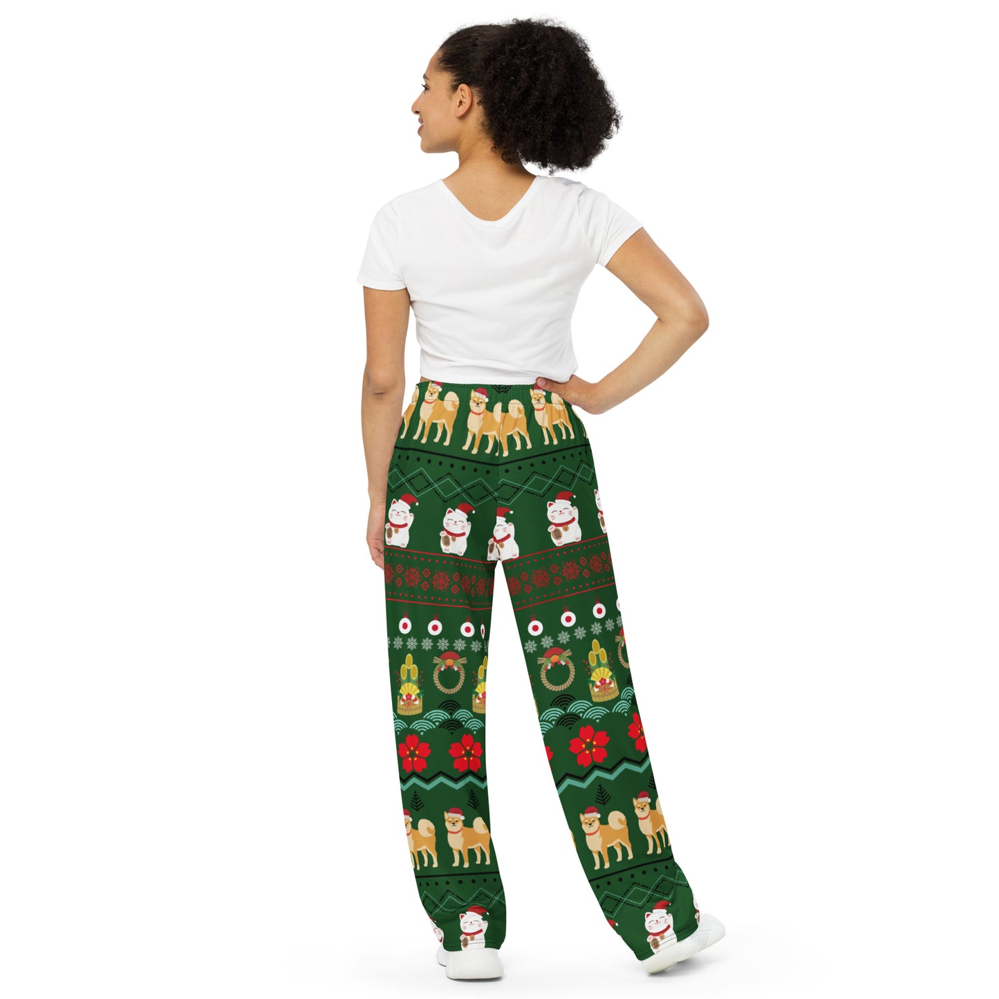 Christmas Japanese Ugly All-over print unisex wide-leg pants