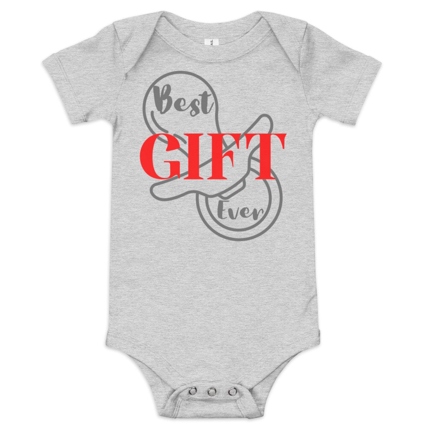Best Gift Ever Baby short sleeve one piece Pacifier