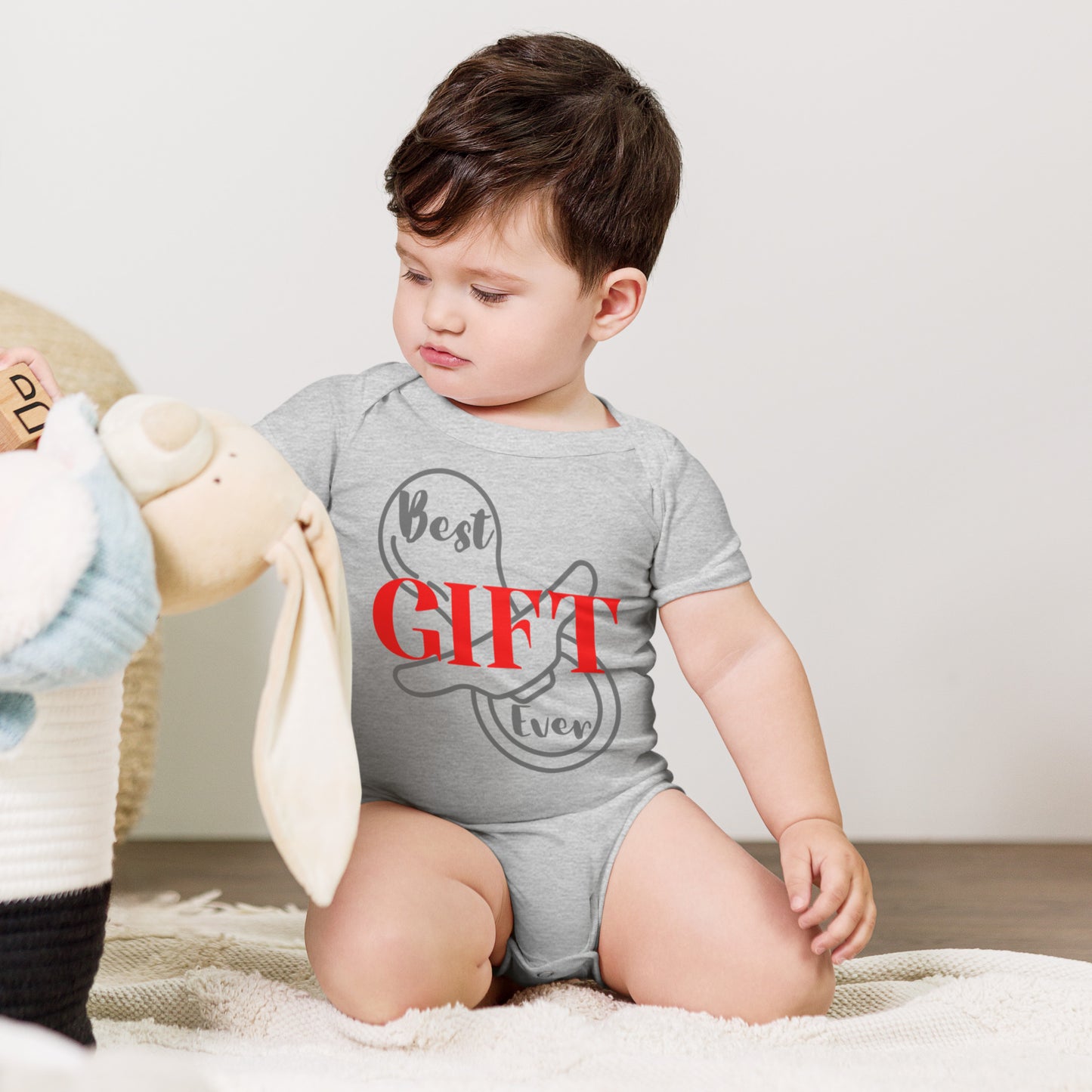 Best Gift Ever Baby short sleeve one piece Pacifier