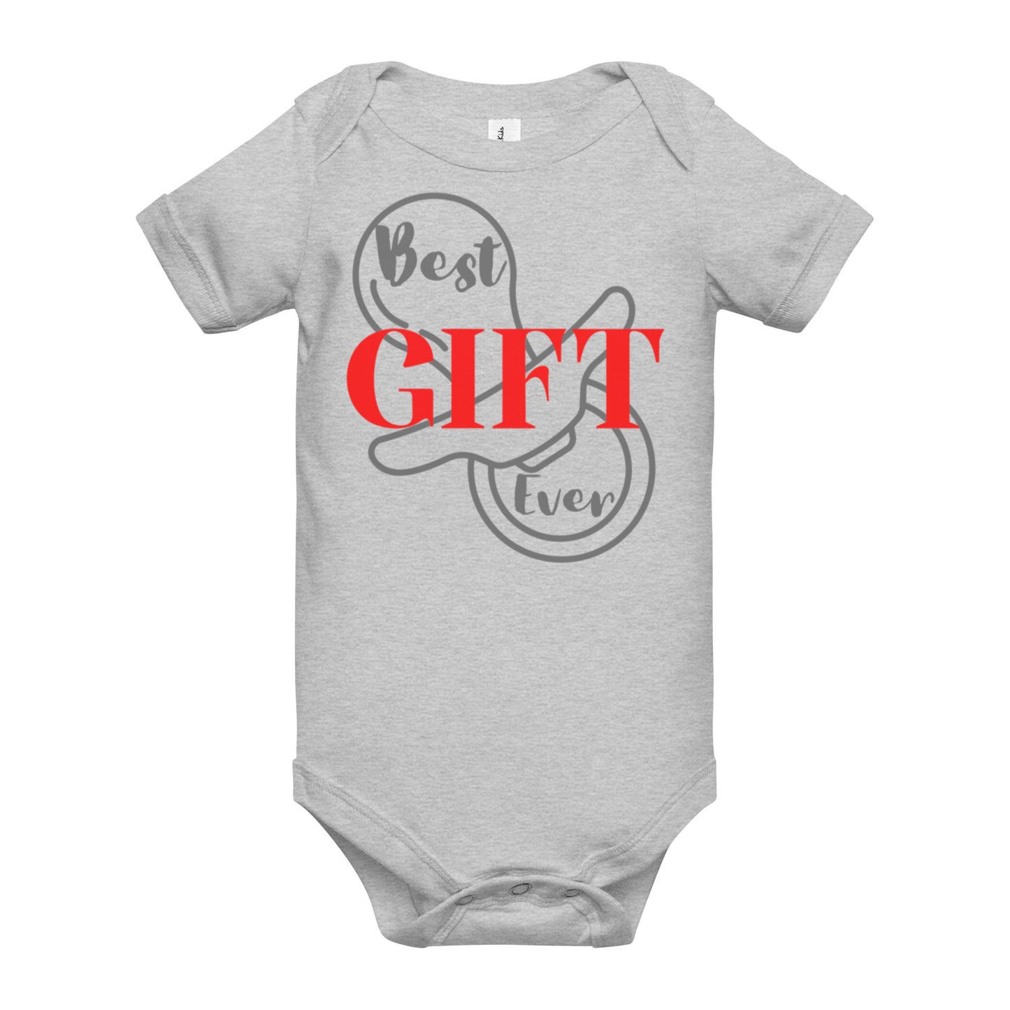 Best Gift Ever Baby short sleeve one piece Pacifier
