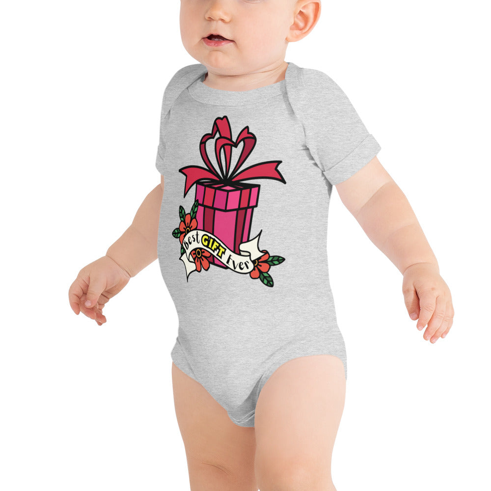 Best Gift Ever, Baby short sleeve bodysuit, Christmas Gift,