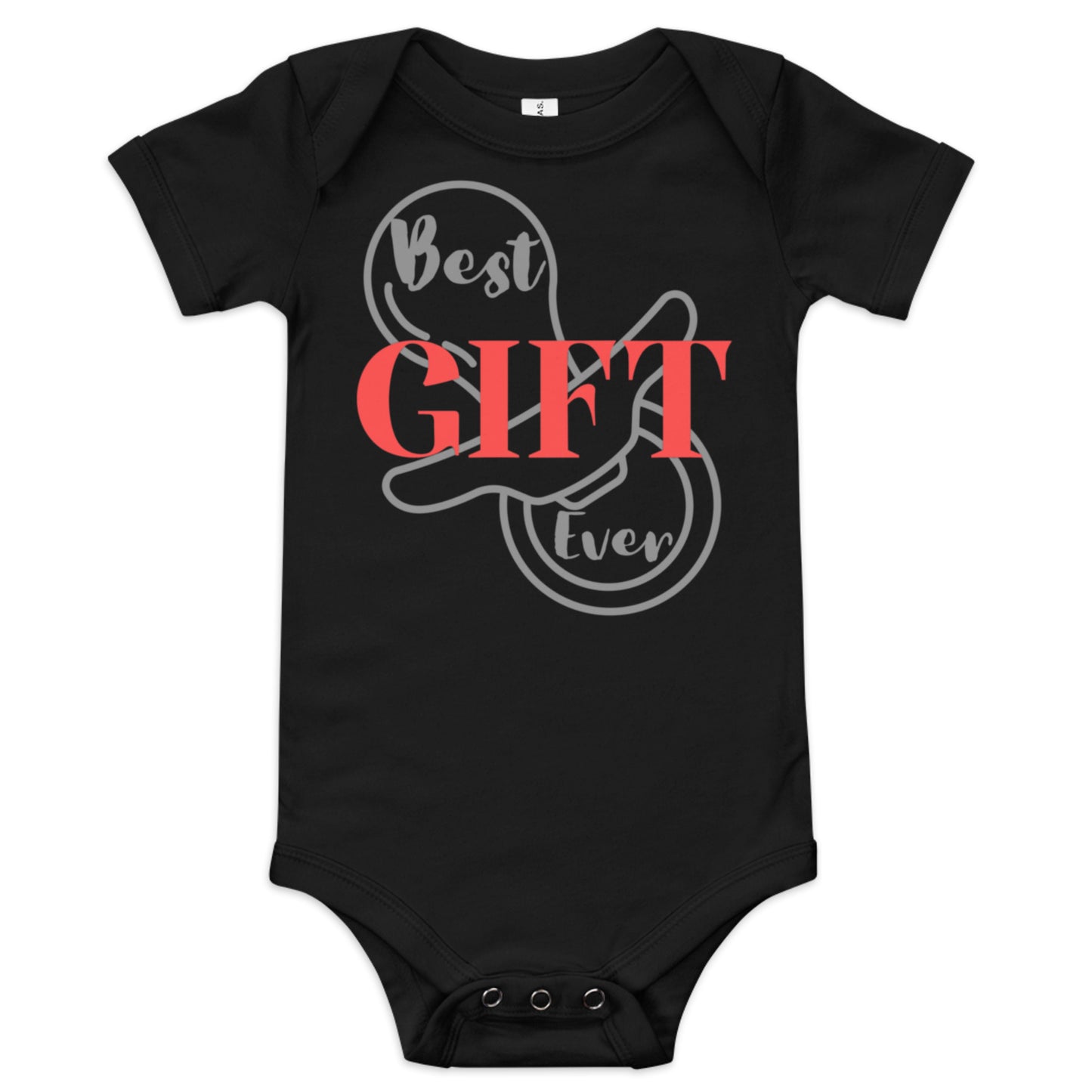 Best Gift Ever Baby short sleeve one piece Pacifier