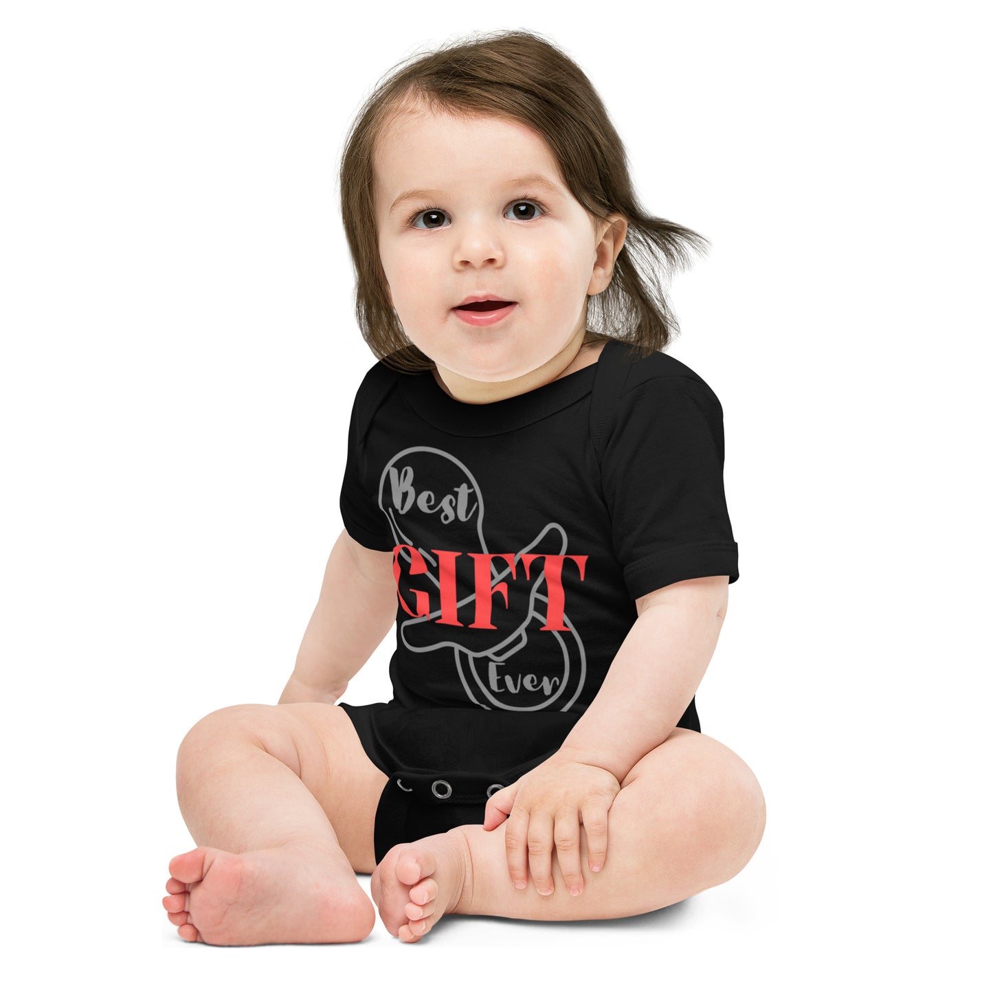 Best Gift Ever Baby short sleeve one piece Pacifier
