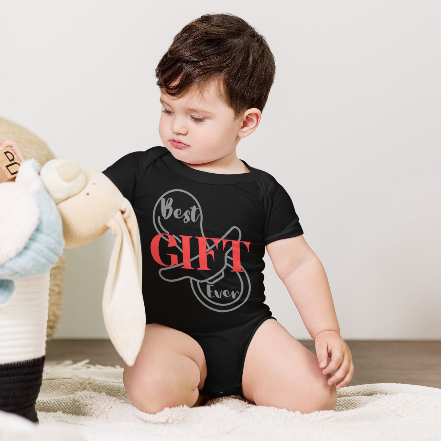 Best Gift Ever Baby short sleeve one piece Pacifier