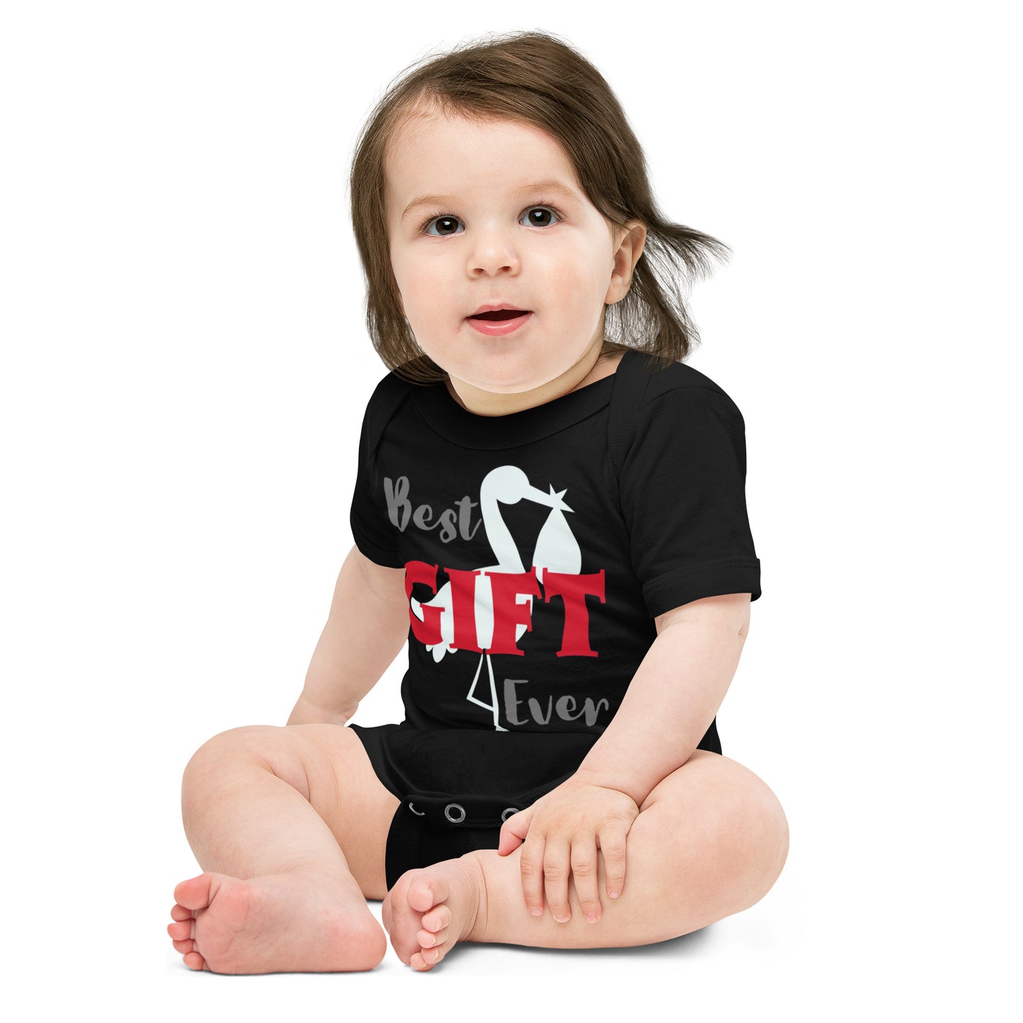 Best Gift Ever Stork& Baby short sleeve baby bodysuit