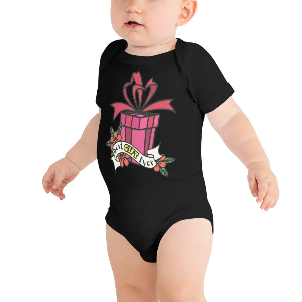 Best Gift Ever, Baby short sleeve bodysuit, Christmas Gift,