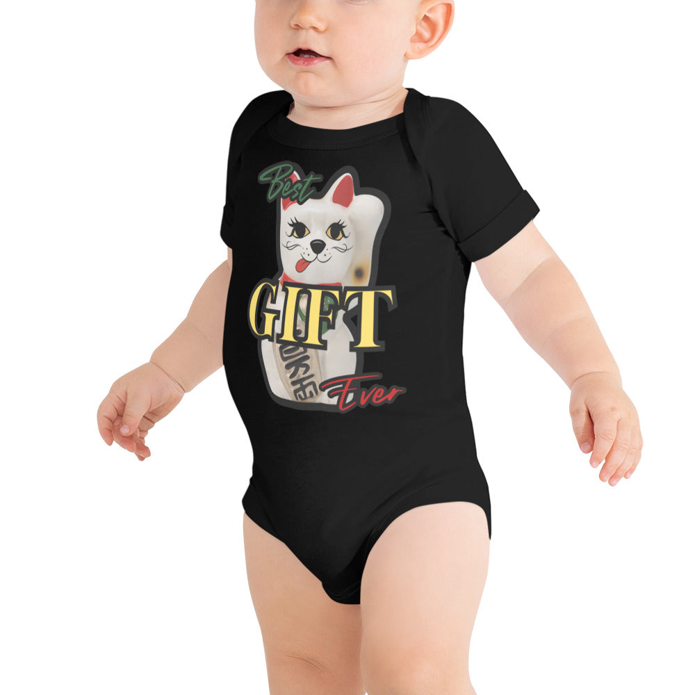 Best Gift Ever, Lucky Cat, Manekineko, Baby short sleeve bodysuit