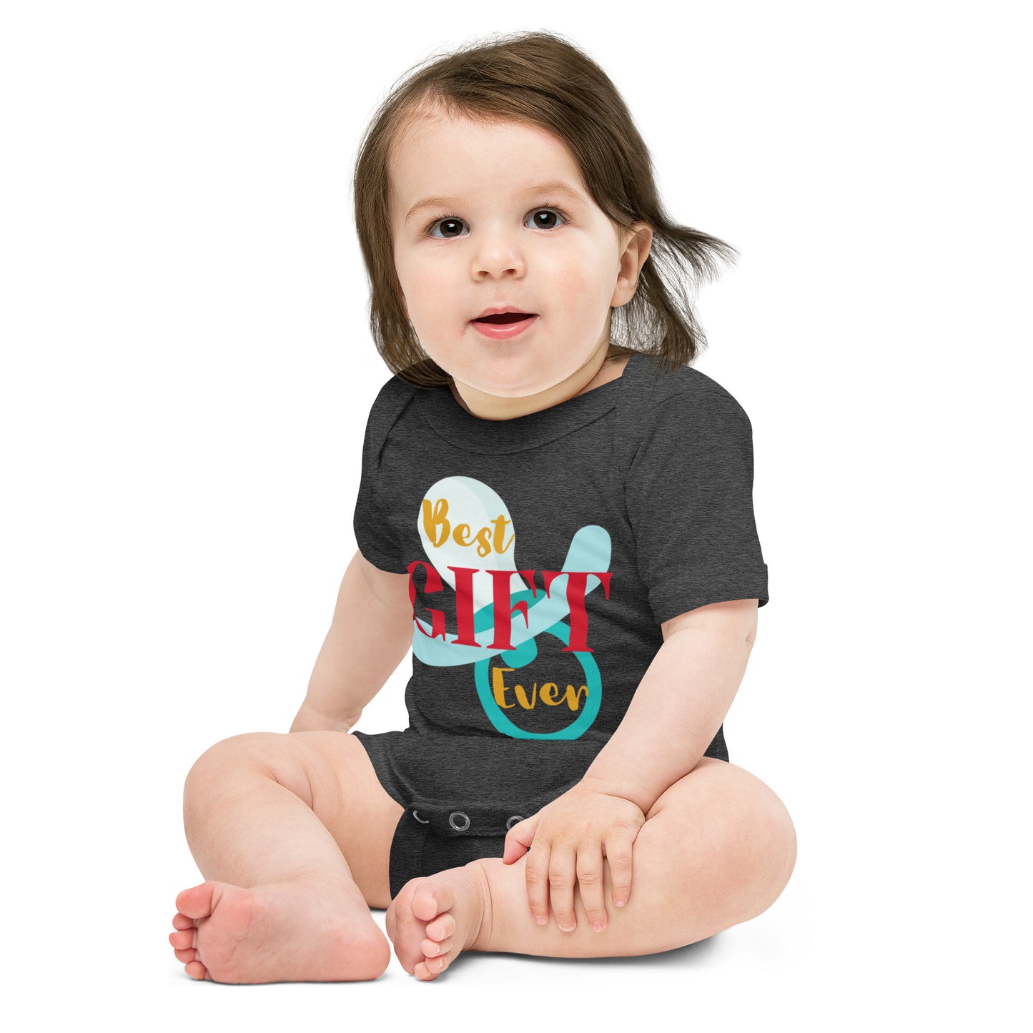 Best Gift Ever Baby short sleeve Bodysuit Dummy