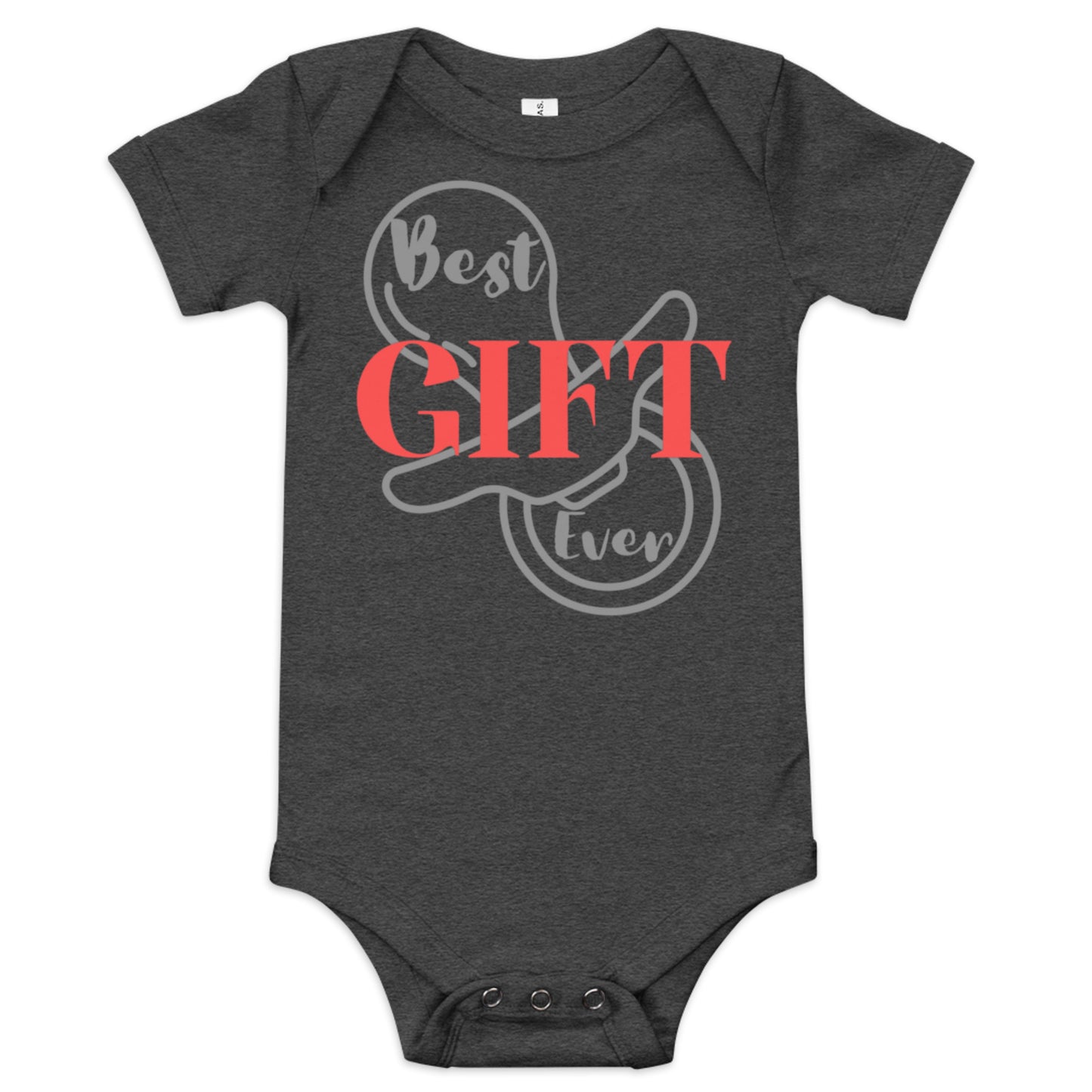 Best Gift Ever Baby short sleeve one piece Pacifier