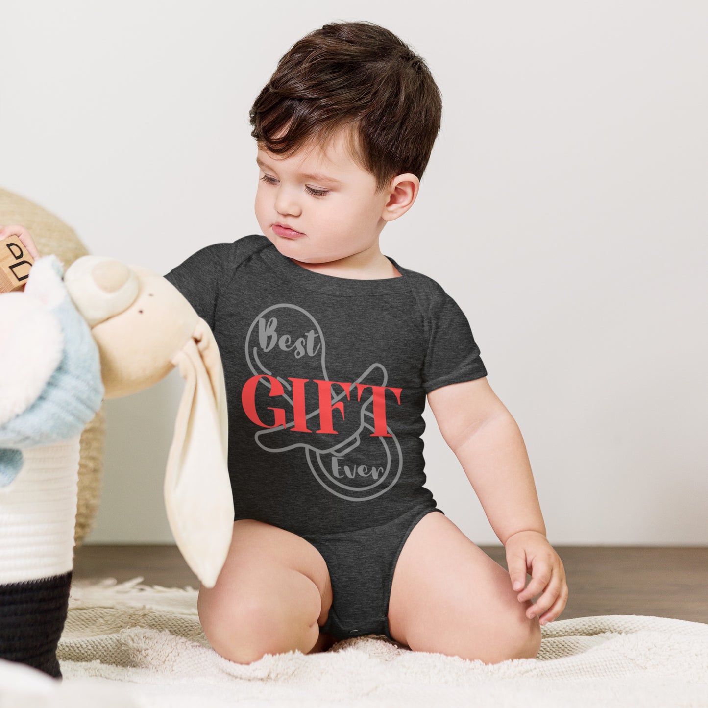 Best Gift Ever Baby short sleeve one piece Pacifier