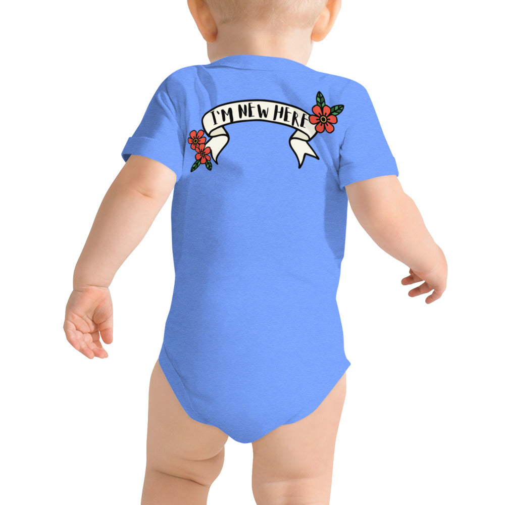 Best Gift Ever, Butterfly Tattoo, Baby short sleeve bodysuit
