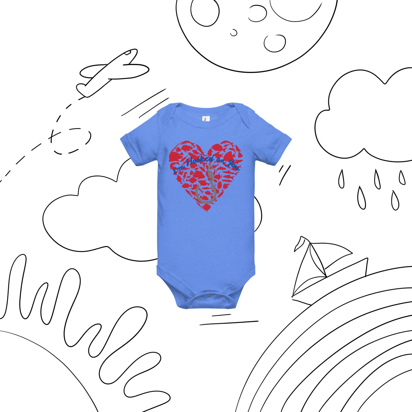 Fishing Lover Baby short sleeve Bodysuit