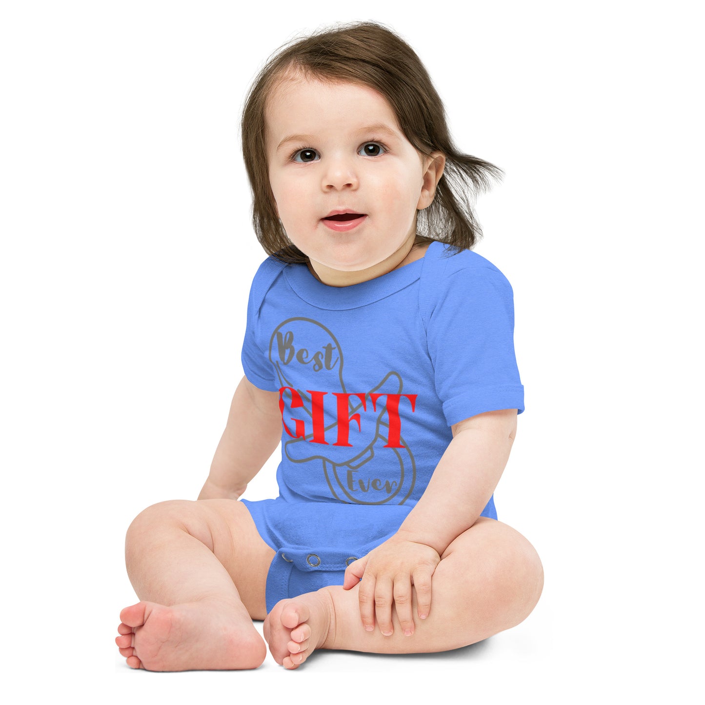 Best Gift Ever Baby short sleeve one piece Pacifier