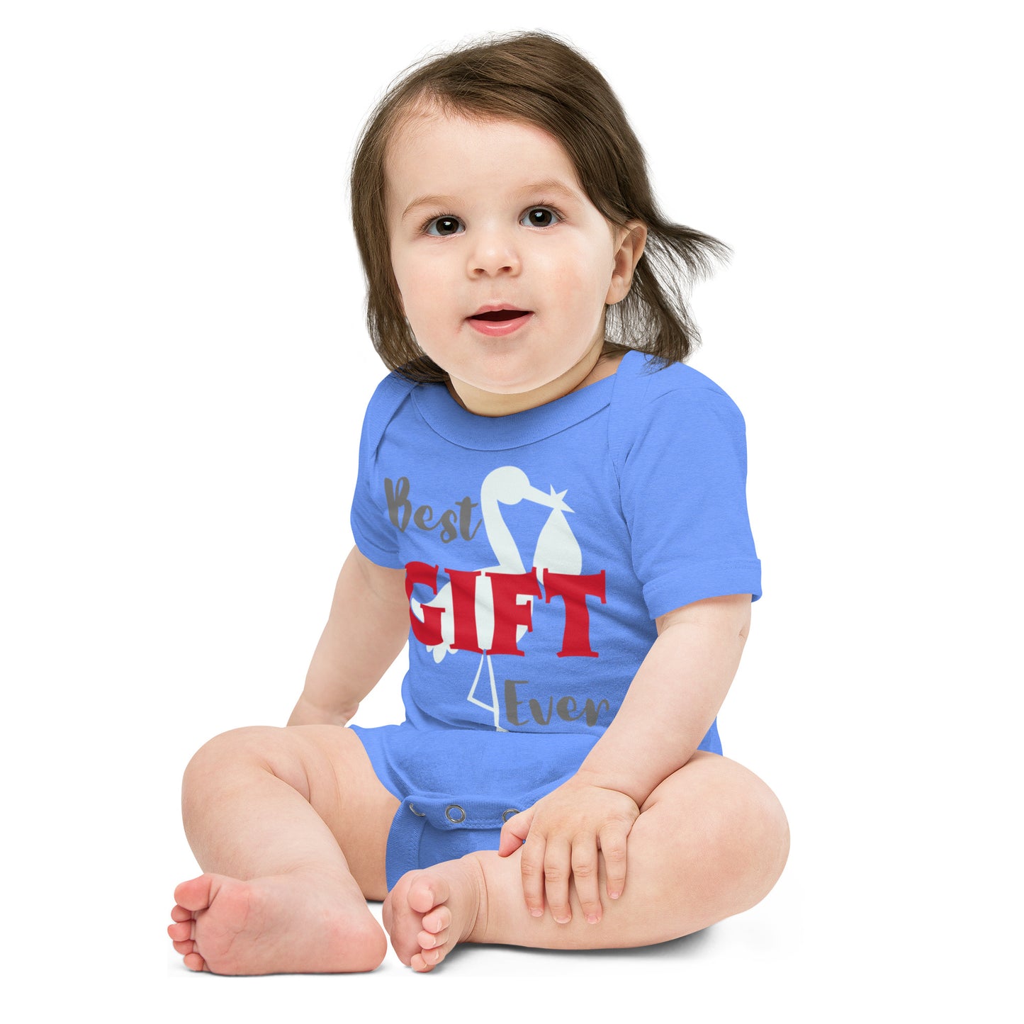Best Gift Ever Stork& Baby short sleeve baby bodysuit