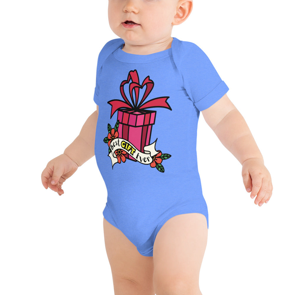 Best Gift Ever, Baby short sleeve bodysuit, Christmas Gift,