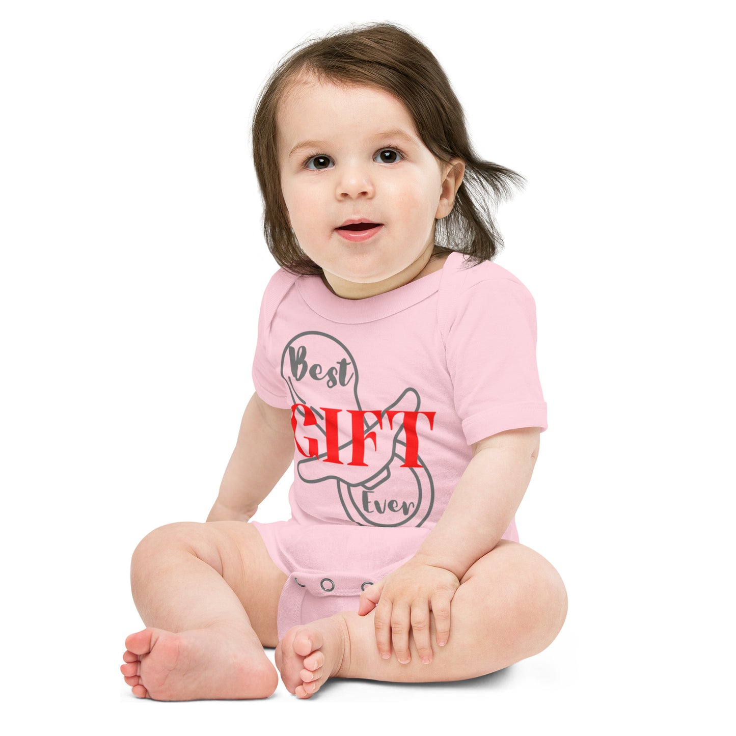 Best Gift Ever Baby short sleeve one piece Pacifier