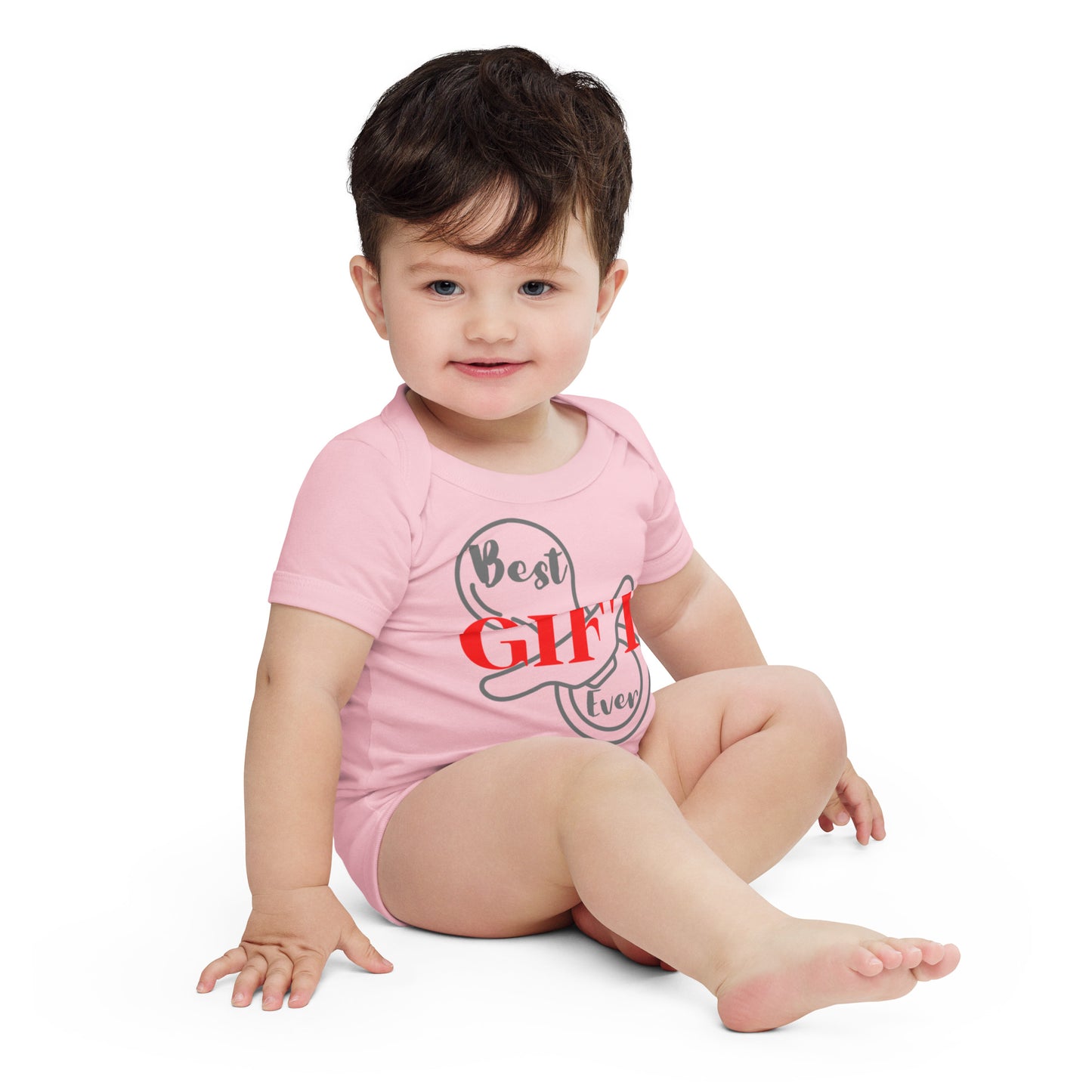 Best Gift Ever Baby short sleeve one piece Pacifier