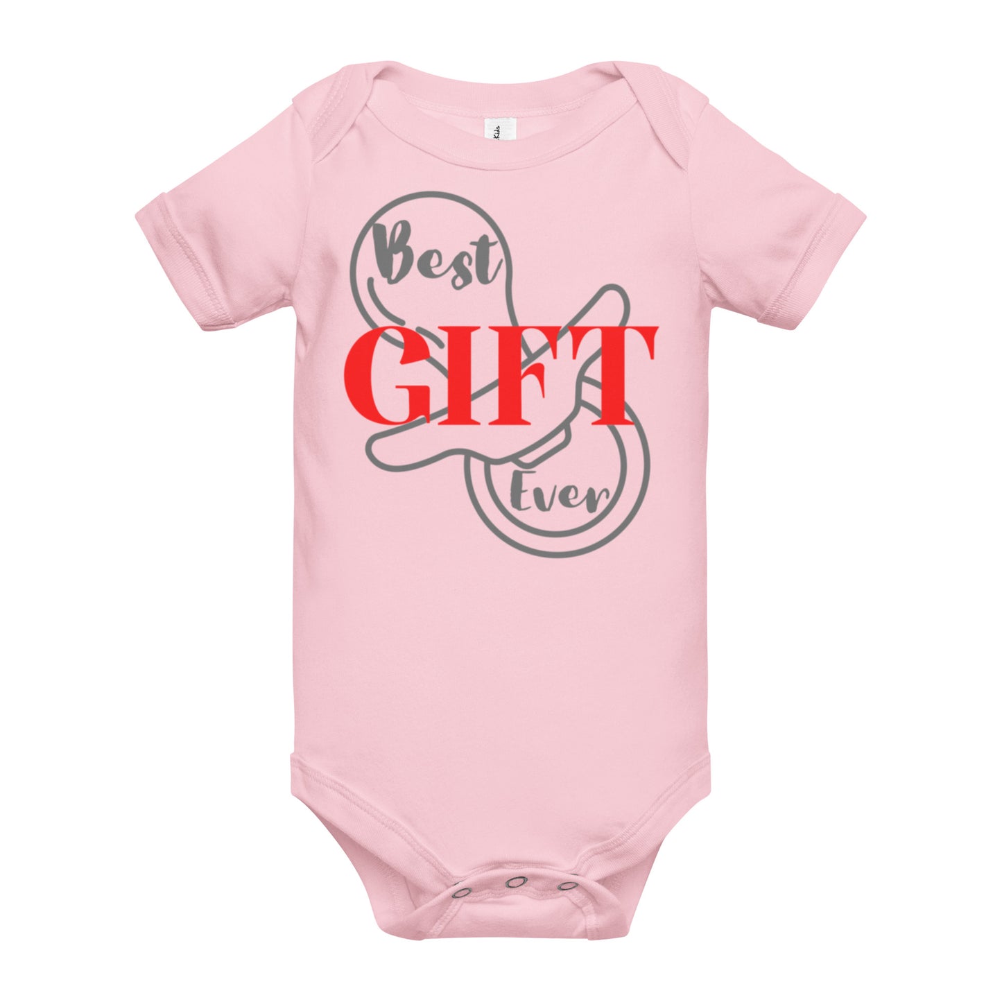 Best Gift Ever Baby short sleeve one piece Pacifier