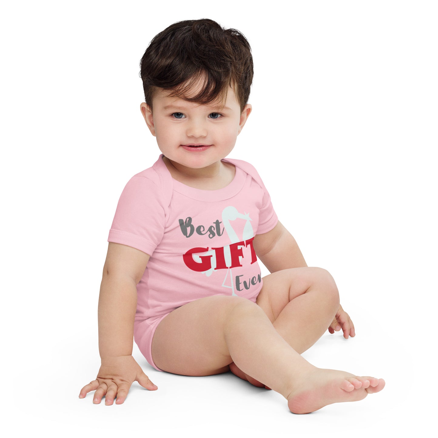 Best Gift Ever Stork& Baby short sleeve baby bodysuit
