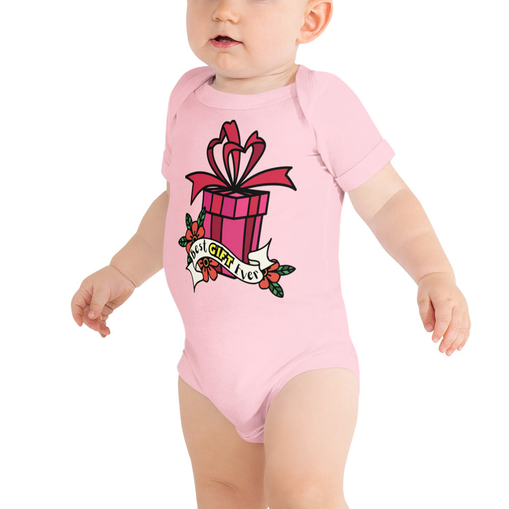 Best Gift Ever, Baby short sleeve bodysuit, Christmas Gift,