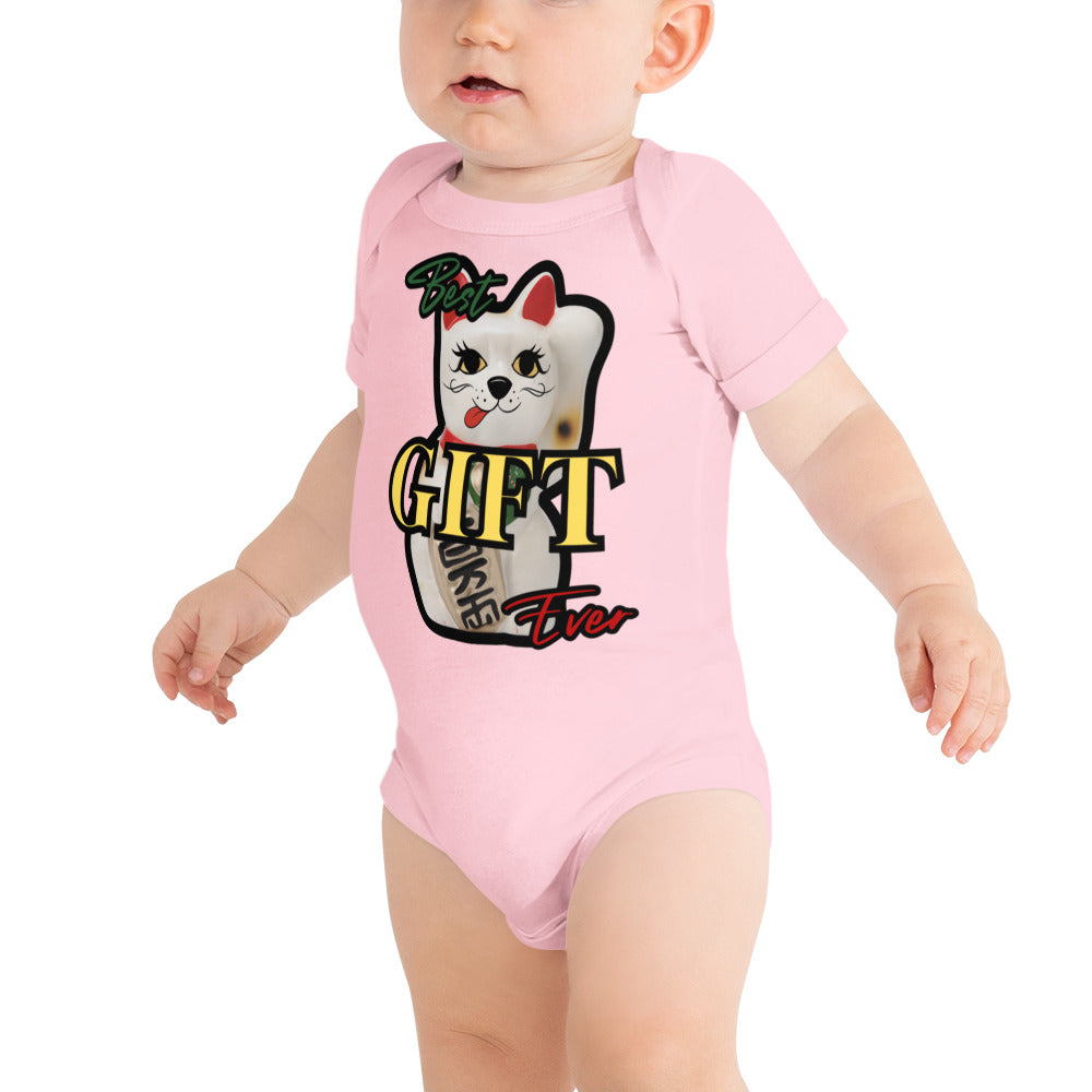 Best Gift Ever, Lucky Cat, Manekineko, Baby short sleeve bodysuit