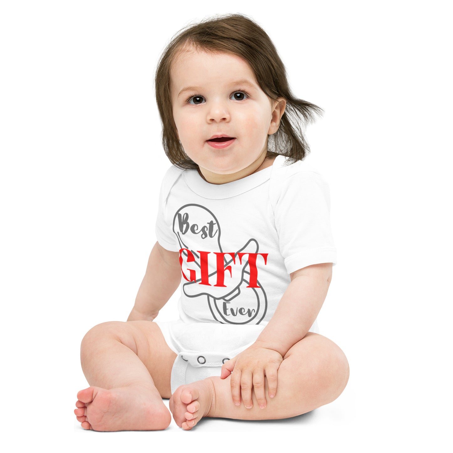 Best Gift Ever Baby short sleeve one piece Pacifier