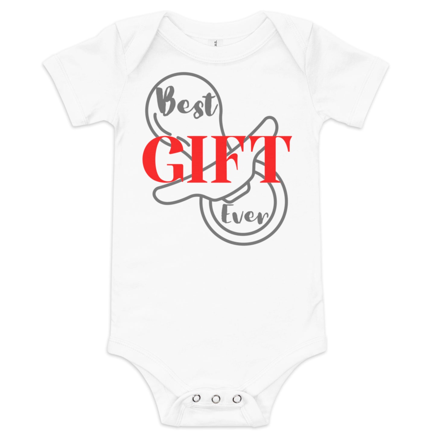 Best Gift Ever Baby short sleeve one piece Pacifier