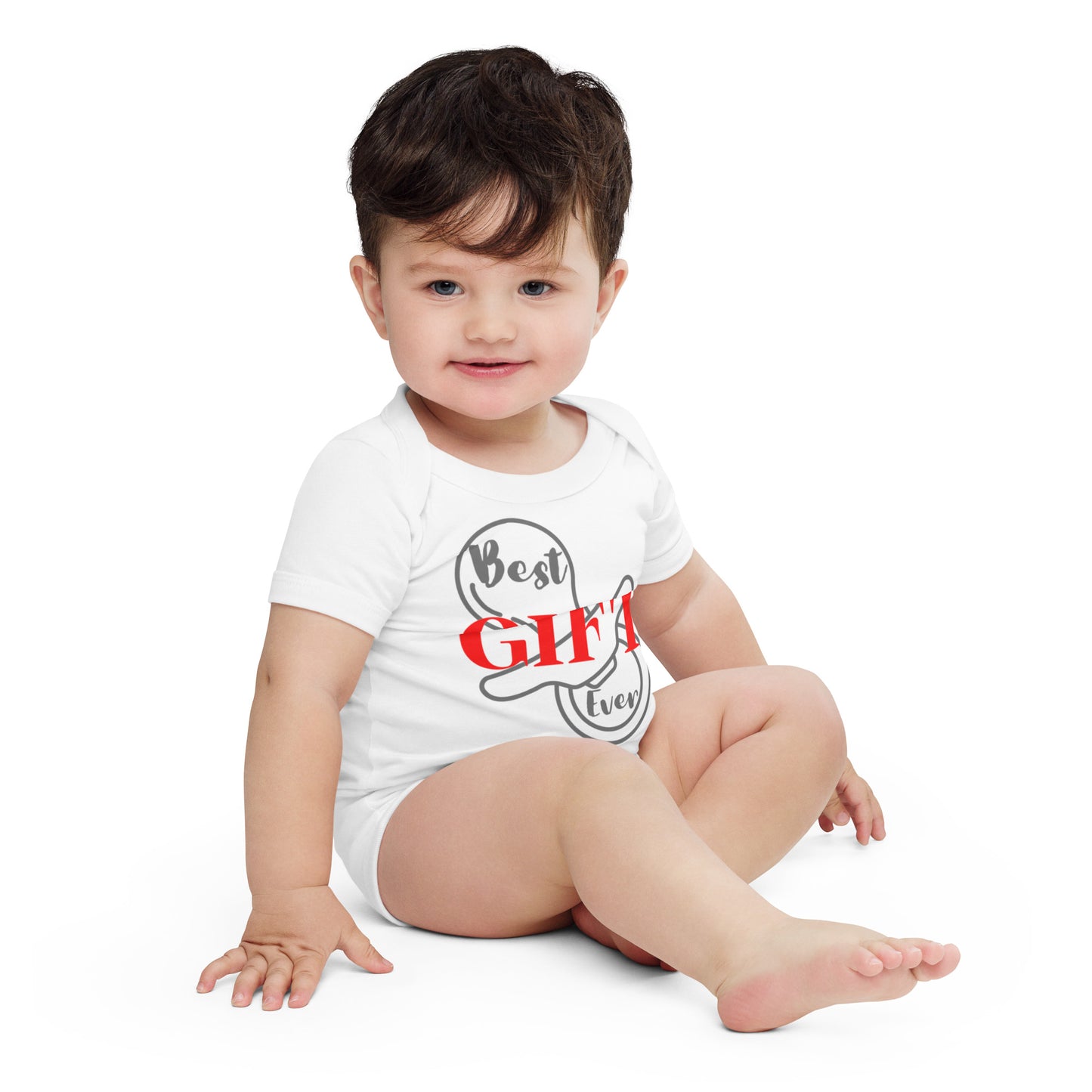 Best Gift Ever Baby short sleeve one piece Pacifier