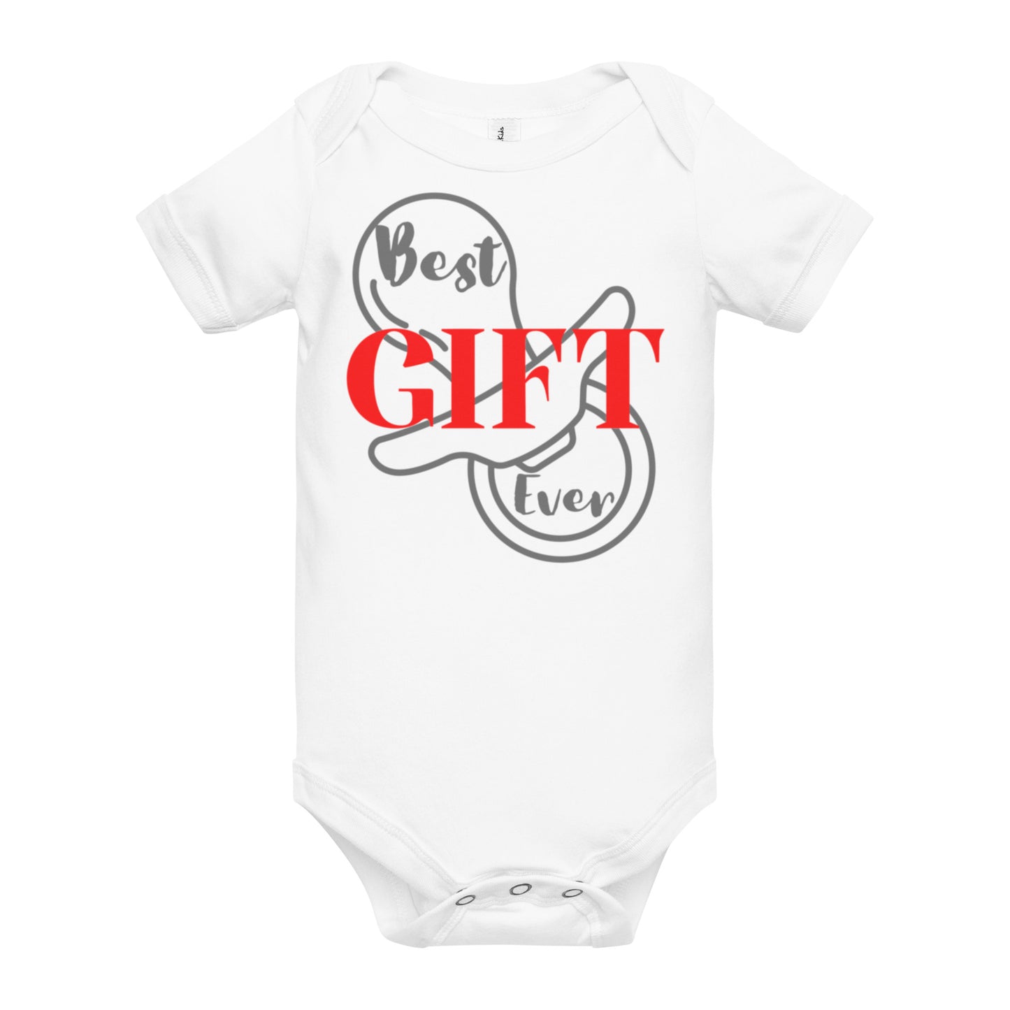 Best Gift Ever Baby short sleeve one piece Pacifier