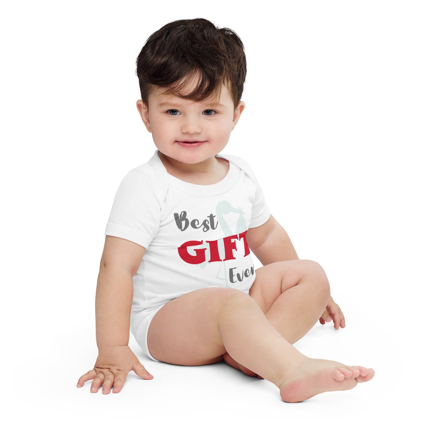 Best Gift Ever Stork& Baby short sleeve baby bodysuit