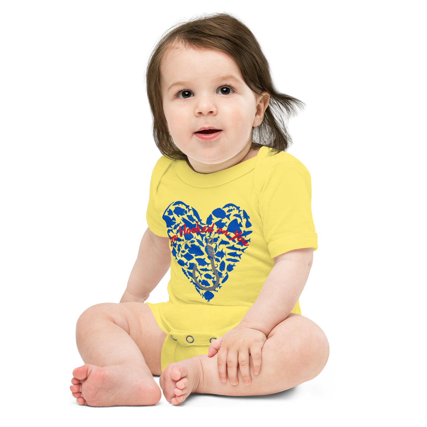 Fishing Lover Blue Baby short sleeve Bodysuit