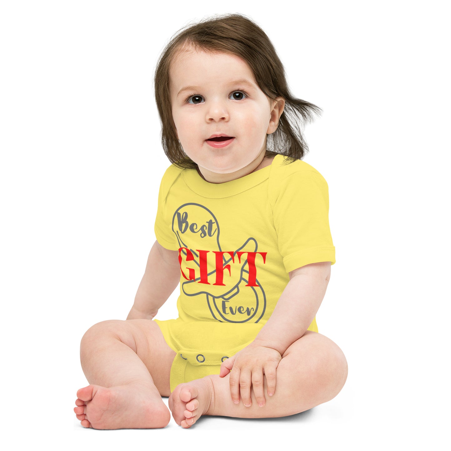 Best Gift Ever Baby short sleeve one piece Pacifier
