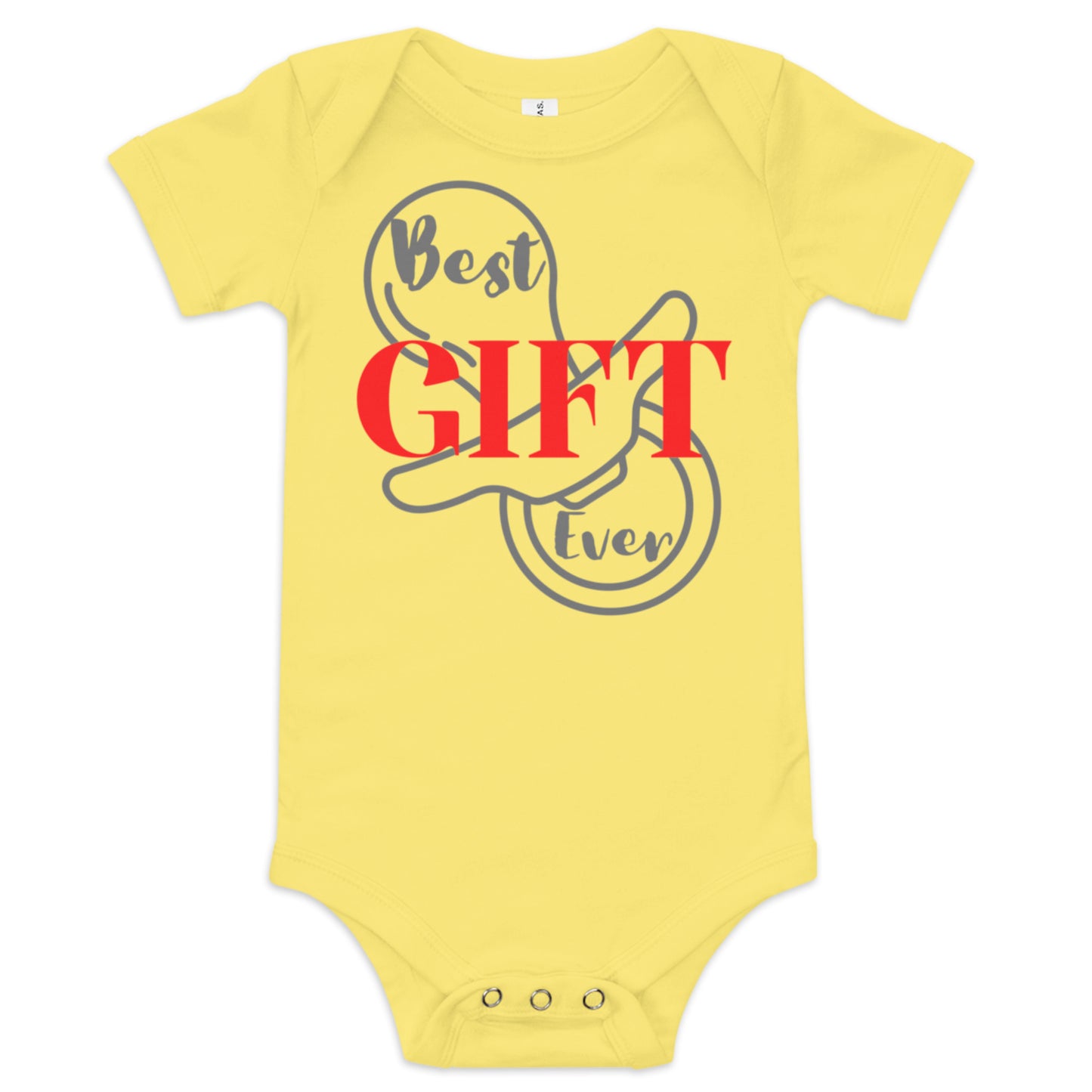 Best Gift Ever Baby short sleeve one piece Pacifier