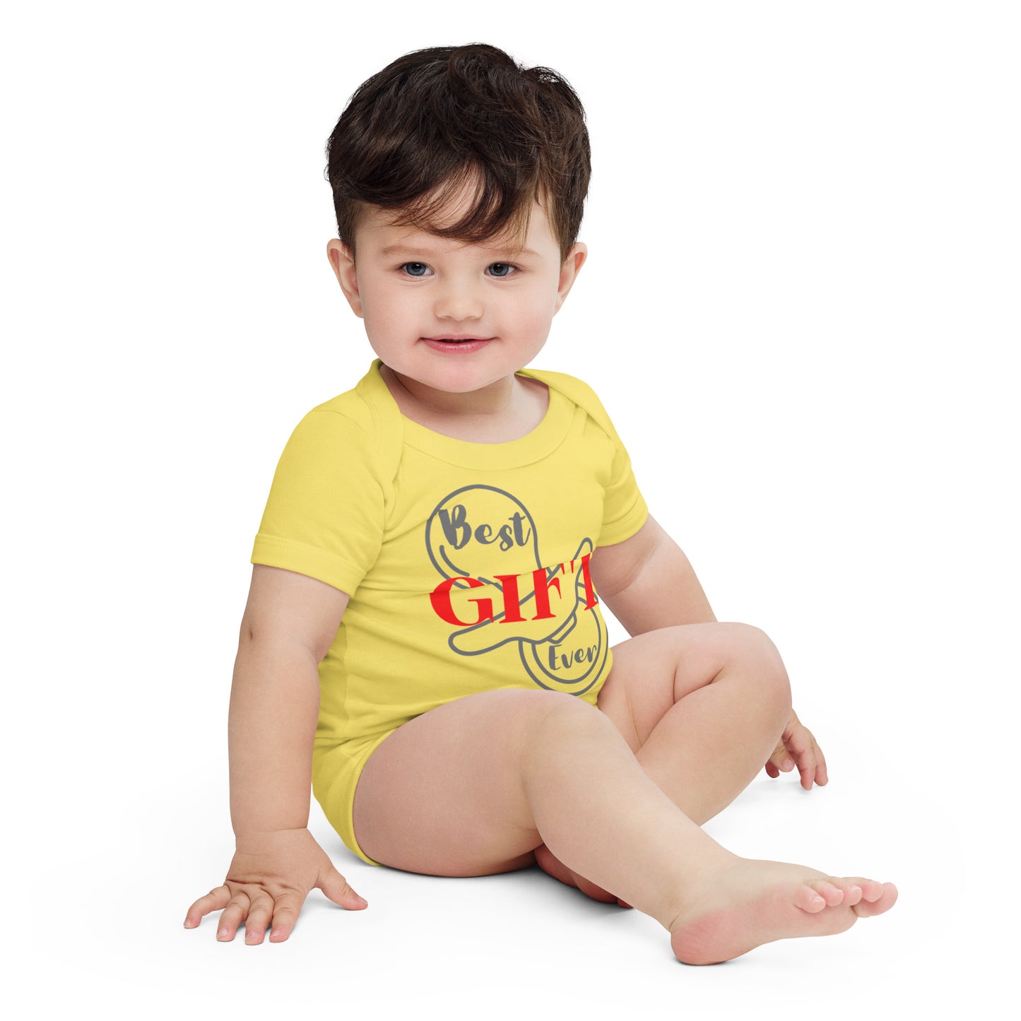 Best Gift Ever Baby short sleeve one piece Pacifier