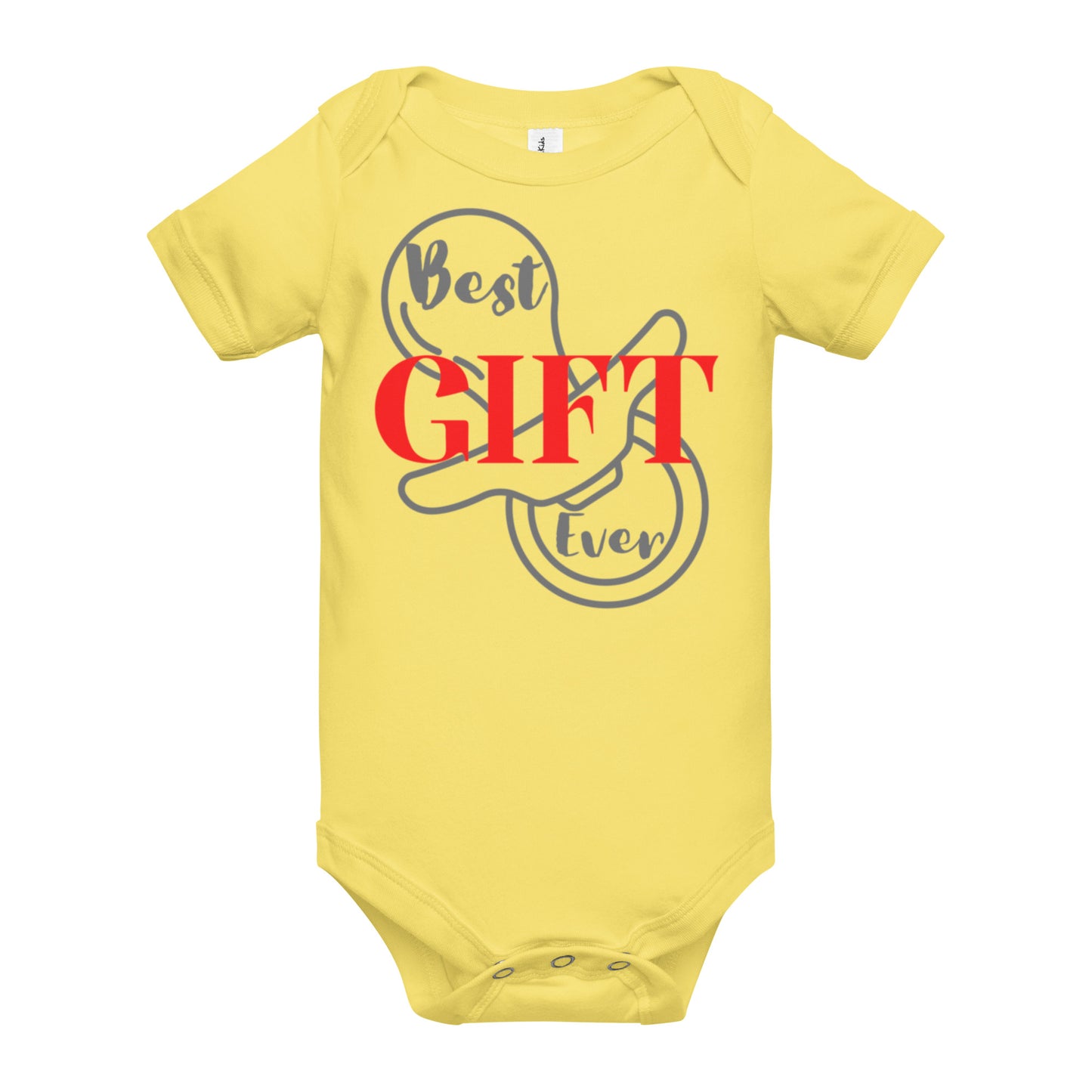 Best Gift Ever Baby short sleeve one piece Pacifier