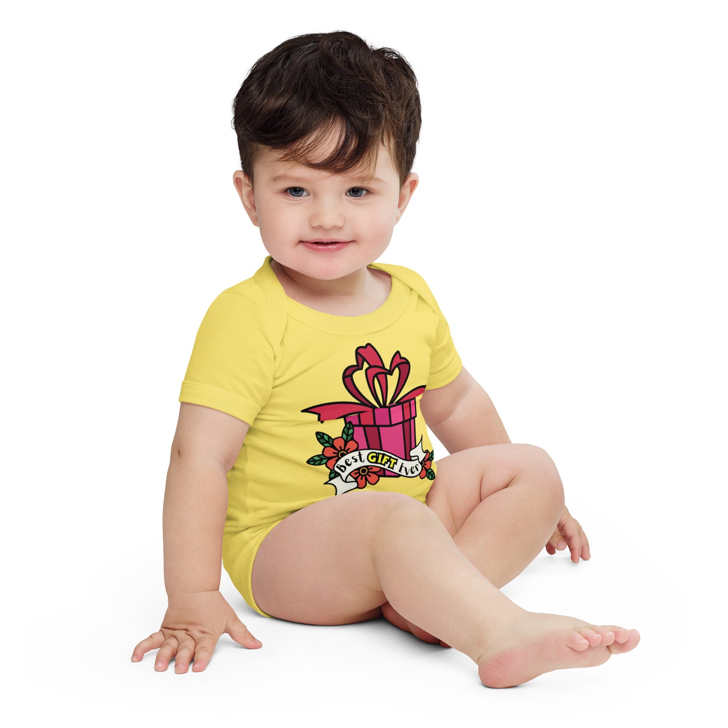 Best Gift Ever, Baby short sleeve bodysuit, Christmas Gift,