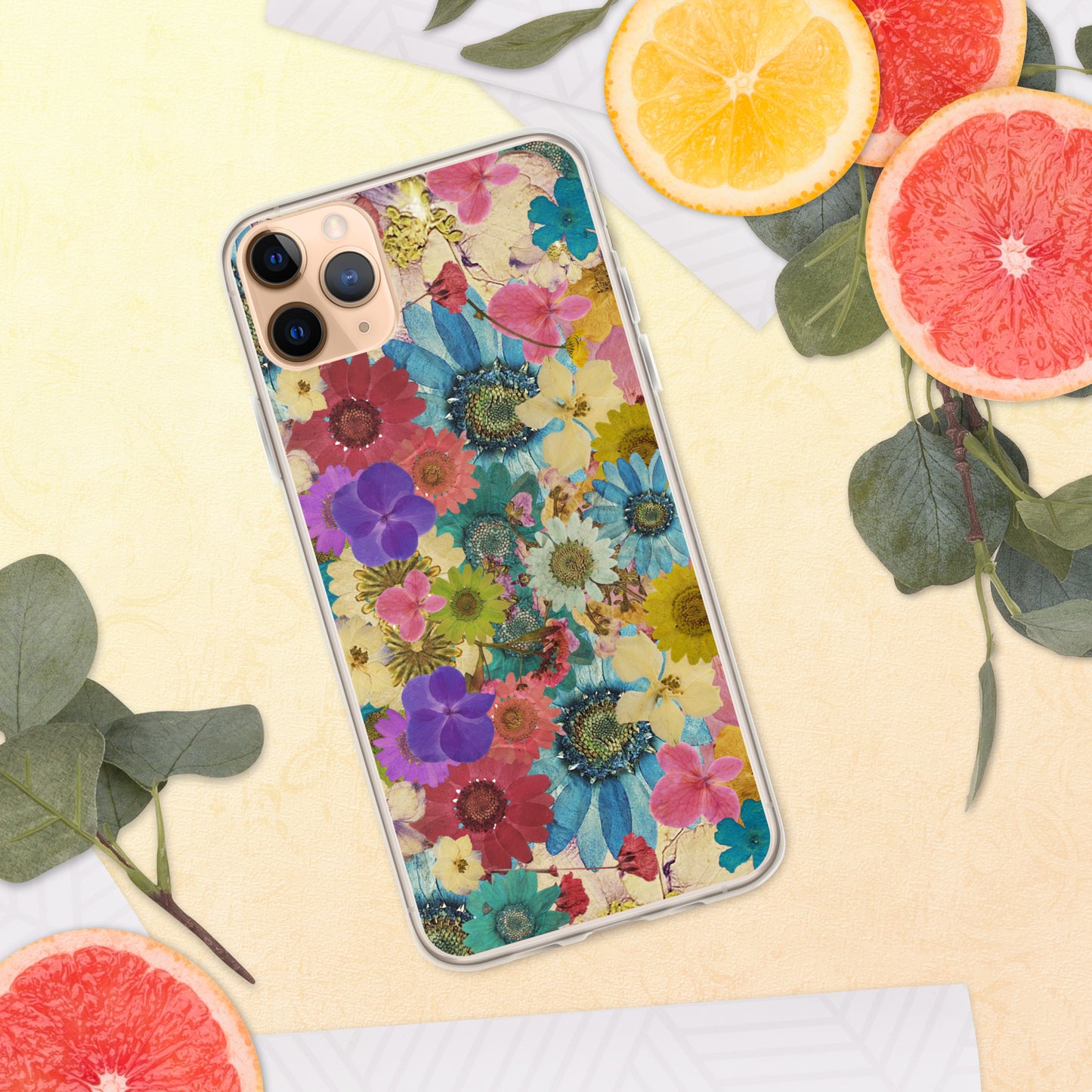Pressed Flowers Clear Case for iPhone®