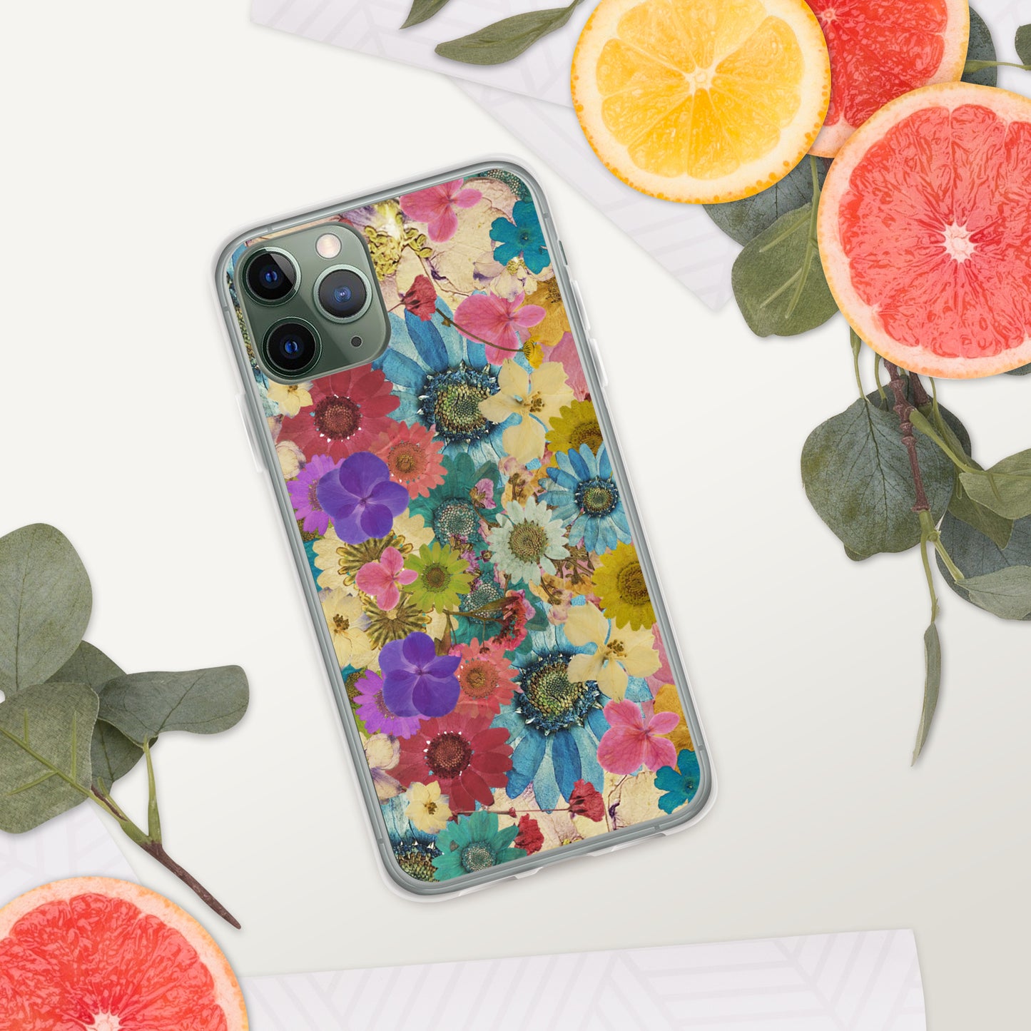 Pressed Flowers Clear Case for iPhone®
