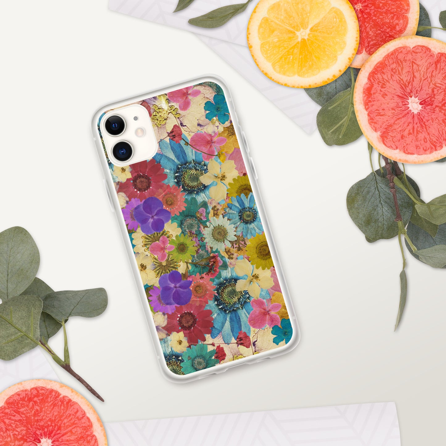 Pressed Flowers Clear Case for iPhone®