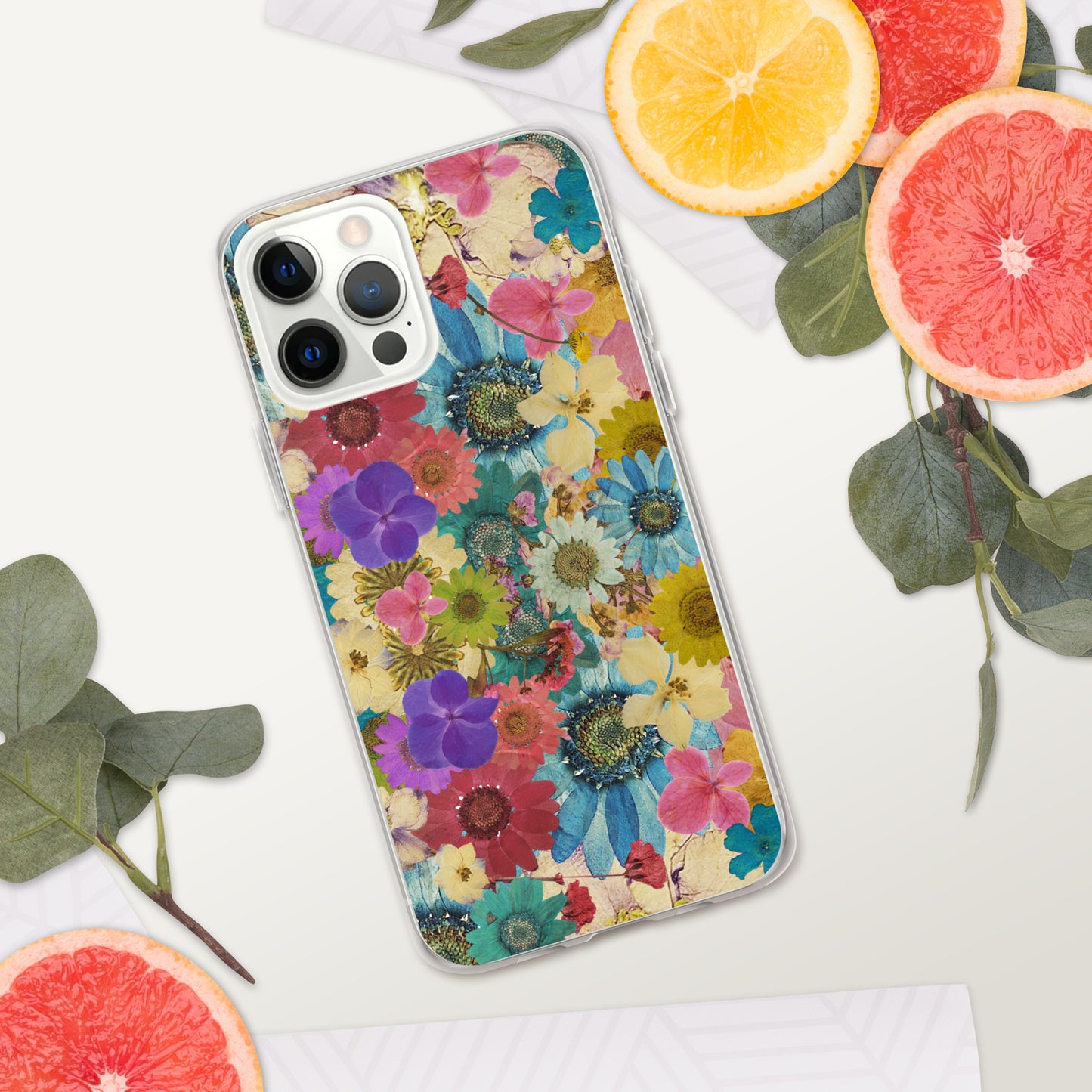 Pressed Flowers Clear Case for iPhone®