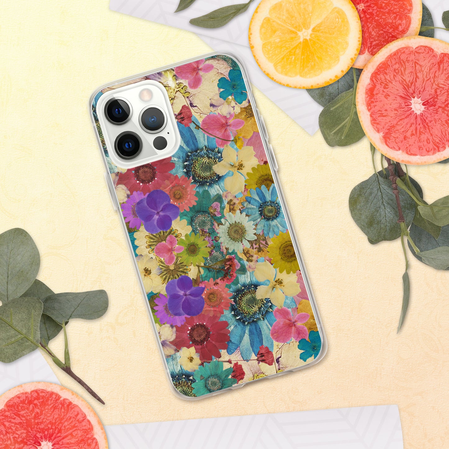 Pressed Flowers Clear Case for iPhone®